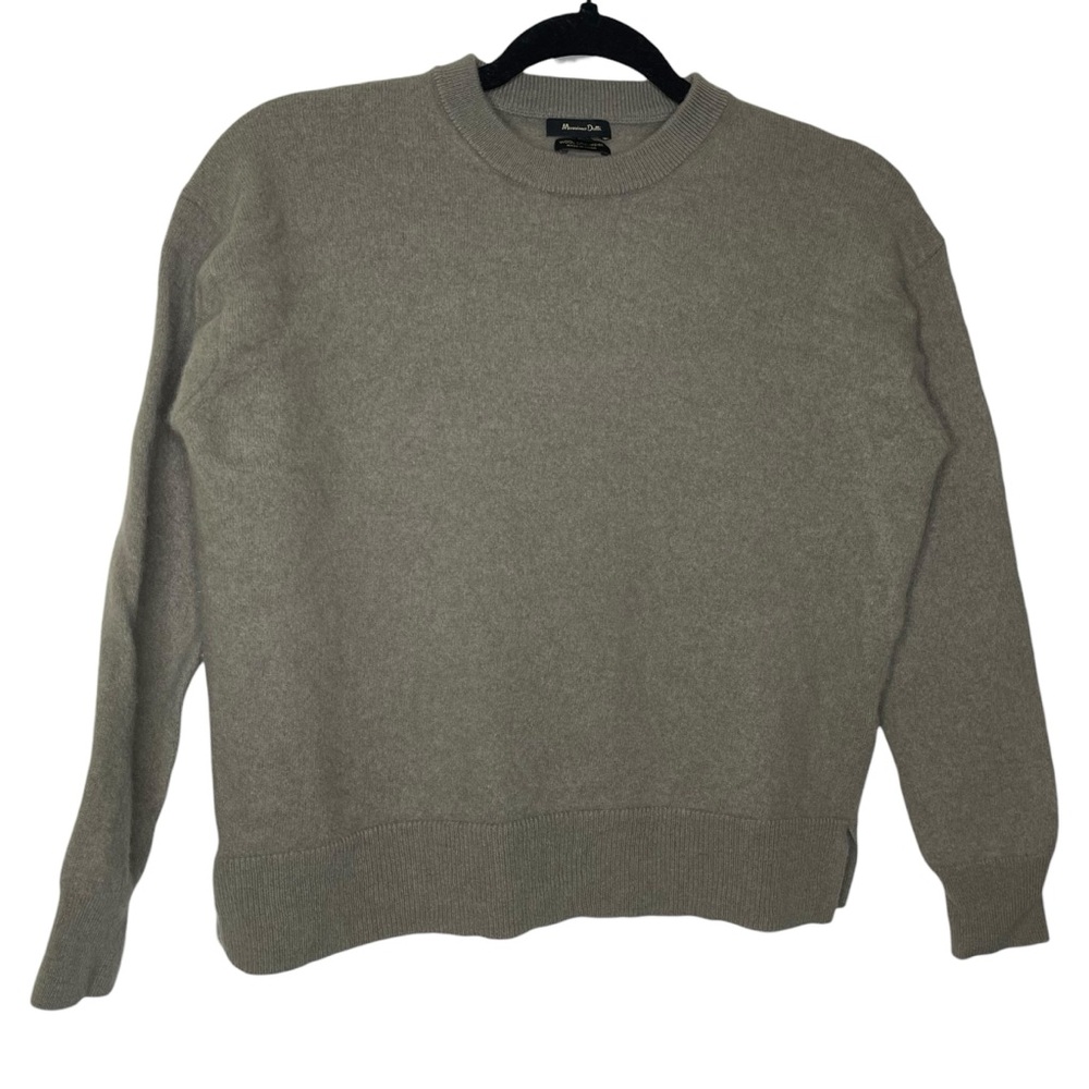 Massimo Dutti Wool Cashmere Long Sleeve Pullover Knit Sweater Size Small